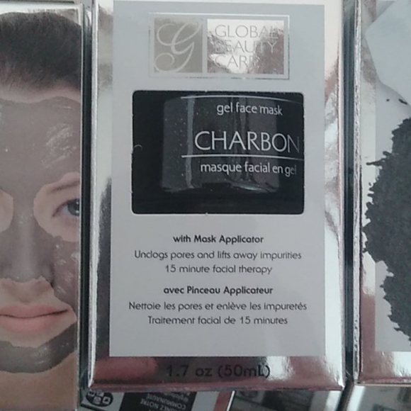 3x Charcoal Gel Face Masks w/ Applicators - Picture 2 of 4
